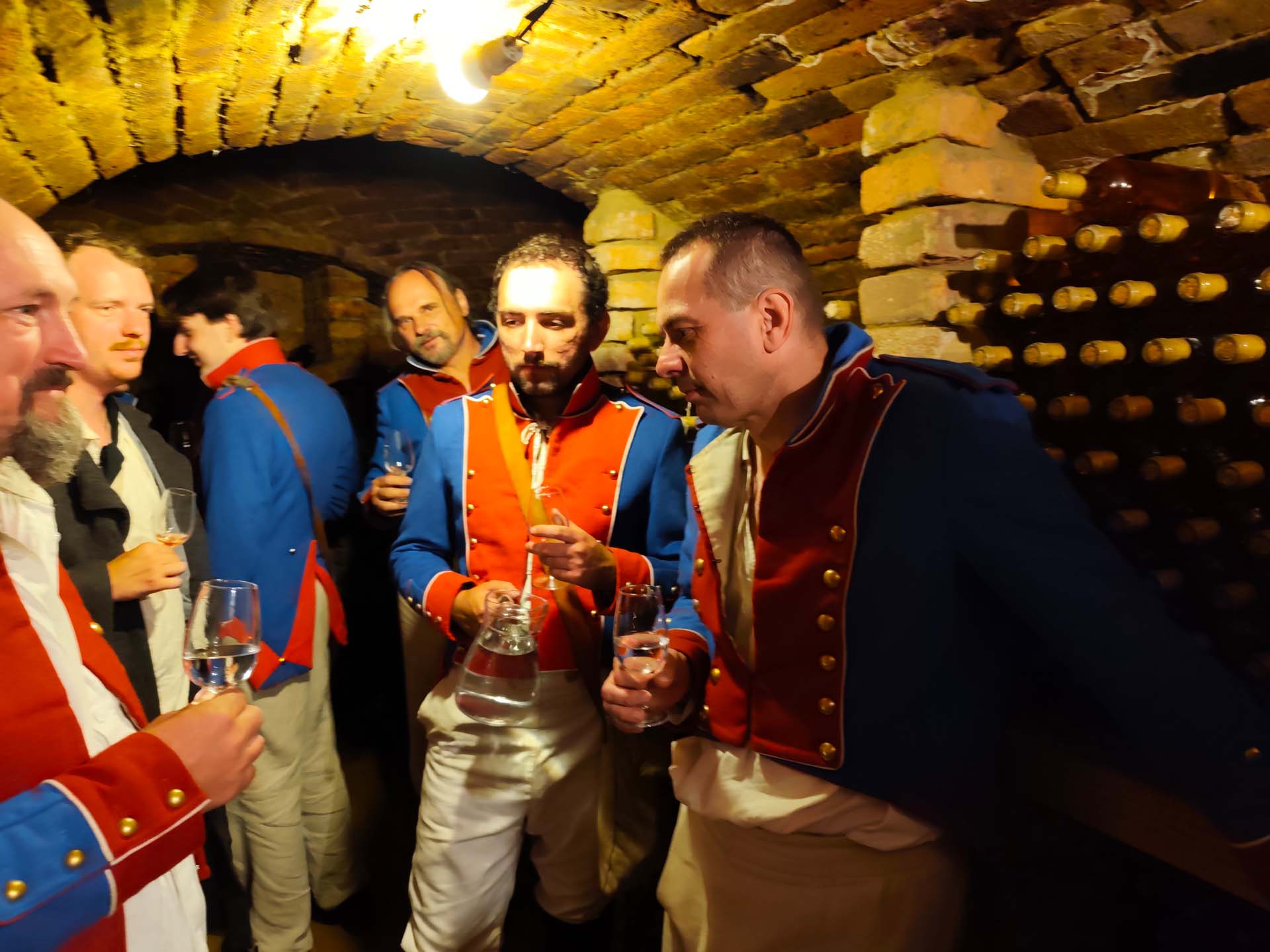 Napoleonští vojáci v táboře na vinici Kateřinského sklípku